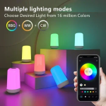Έξυπνο επιτραπέζιο φωτιστικό LED RGB με τηλεχειριστήριο SXL-10 λευκό - Image 2