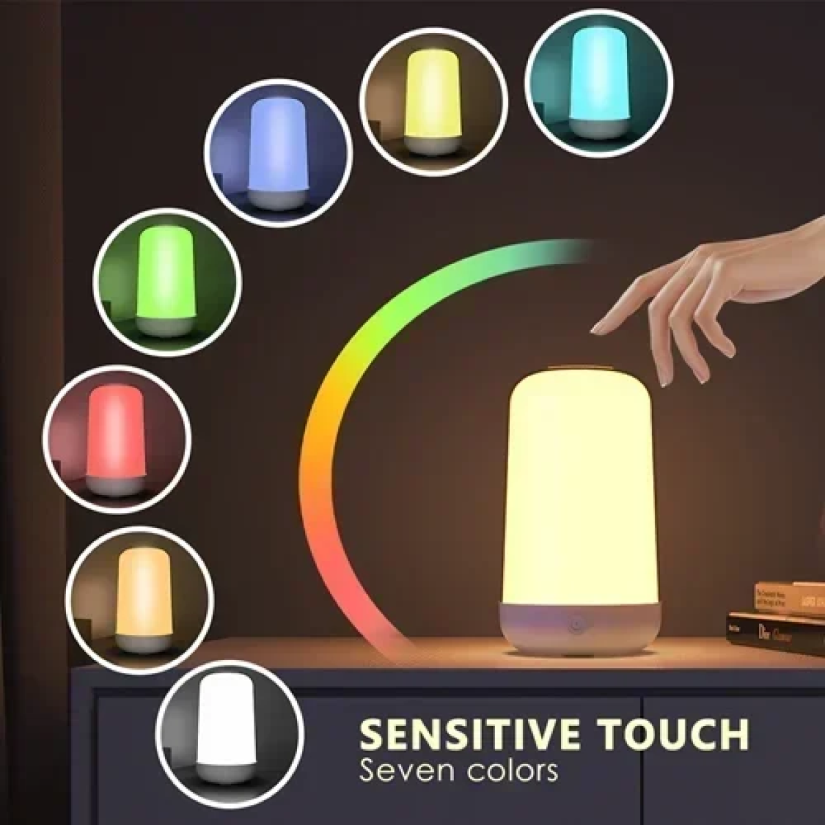 Έξυπνο επιτραπέζιο φωτιστικό LED RGB με τηλεχειριστήριο SXL-10 λευκό - Image 3