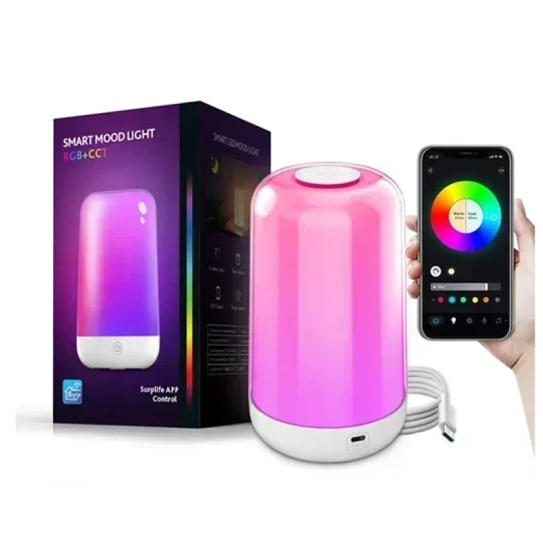 Έξυπνο επιτραπέζιο φωτιστικό LED RGB με τηλεχειριστήριο SXL-10 λευκό