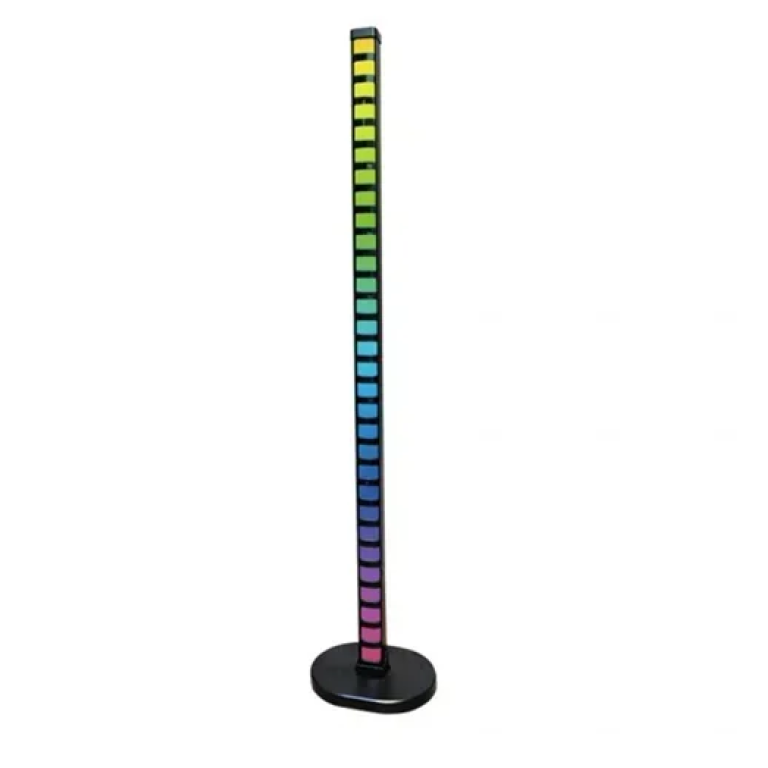 Έξυπνο φωτιστικό δαπέδου LED RGB με τηλεχειριστήριο Music Melody Light 1.2m D23-RGB μαύρο