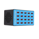 Έξυπνος φορτιστής συσκευών με 20 θύρες USB Jiageng JG658 - μπλε