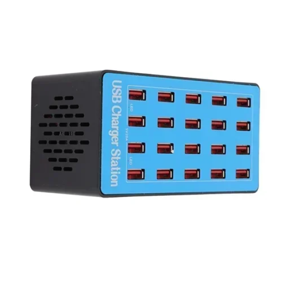 Έξυπνος φορτιστής συσκευών με 20 θύρες USB Jiageng JG658 - μπλε