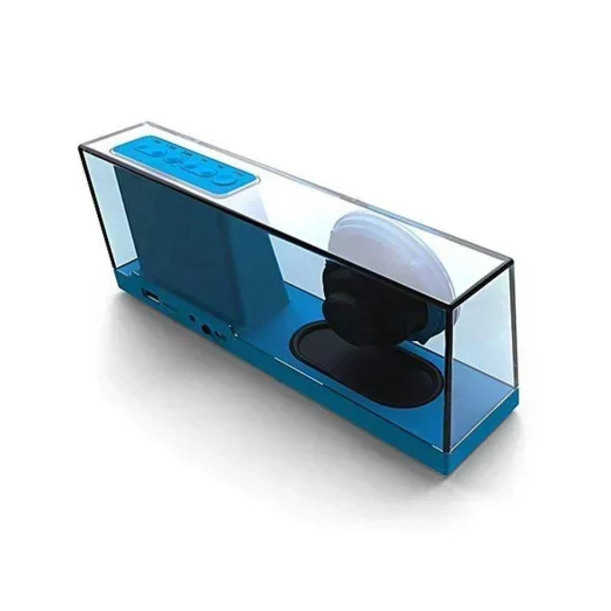 Φορητό ασύρματο ηχείο Bluetooth διάφανο Sardine SDY-033 λευκό - Image 4