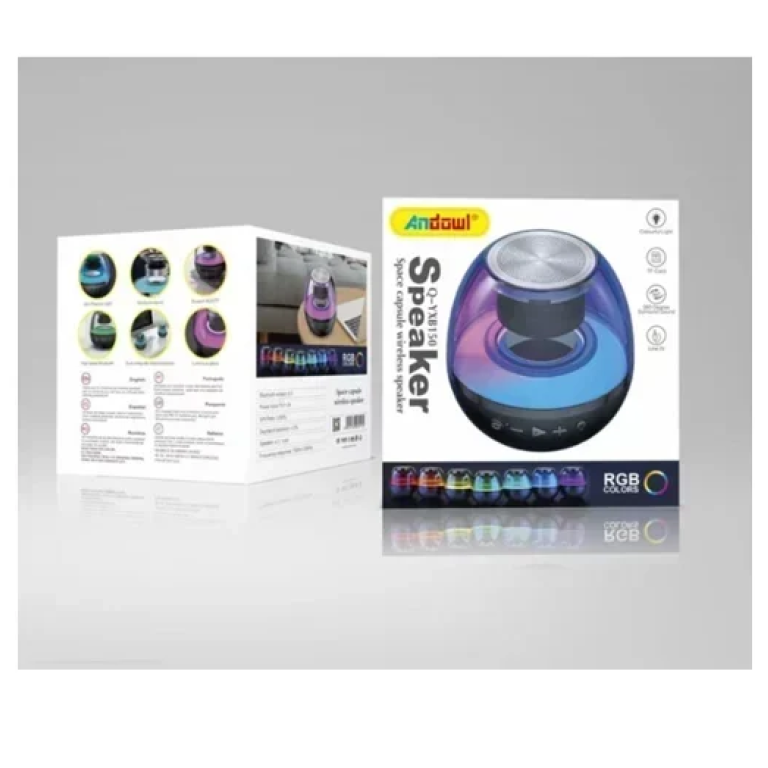 Φορητό ασύρματο ηχείο Bluetooth με RGB φωτισμό Andowl Q-YXB150 μαύρο