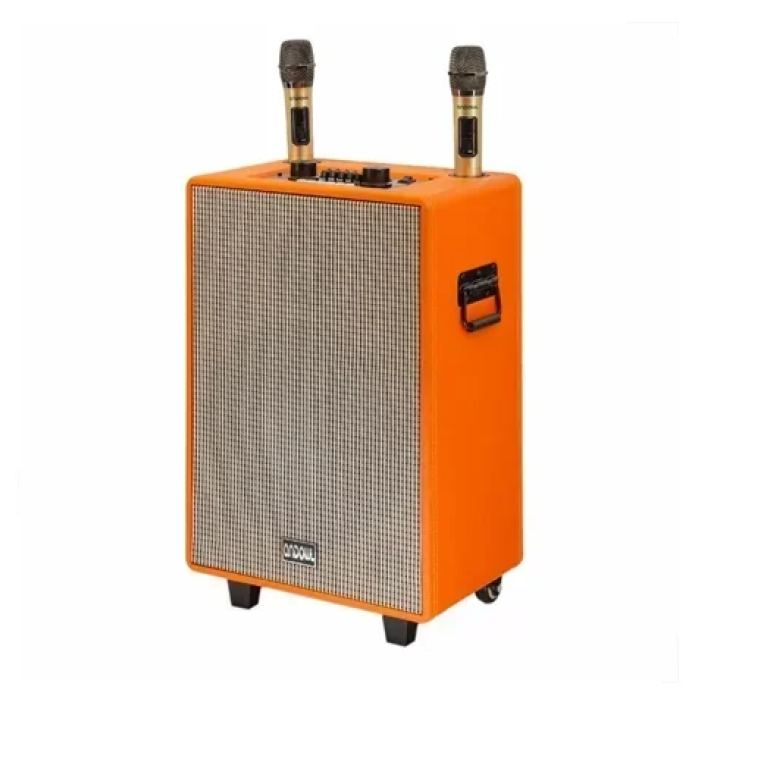 Φορητό ηχείο με λειτουργία καραόκε 12 MAX 1000W Andowl - πορτοκαλί