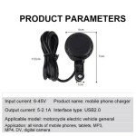 Φορτιστής USB μοτοσυκλέτας Car Charging Mobile Phone Charger JG128 μαύρο - Image 2