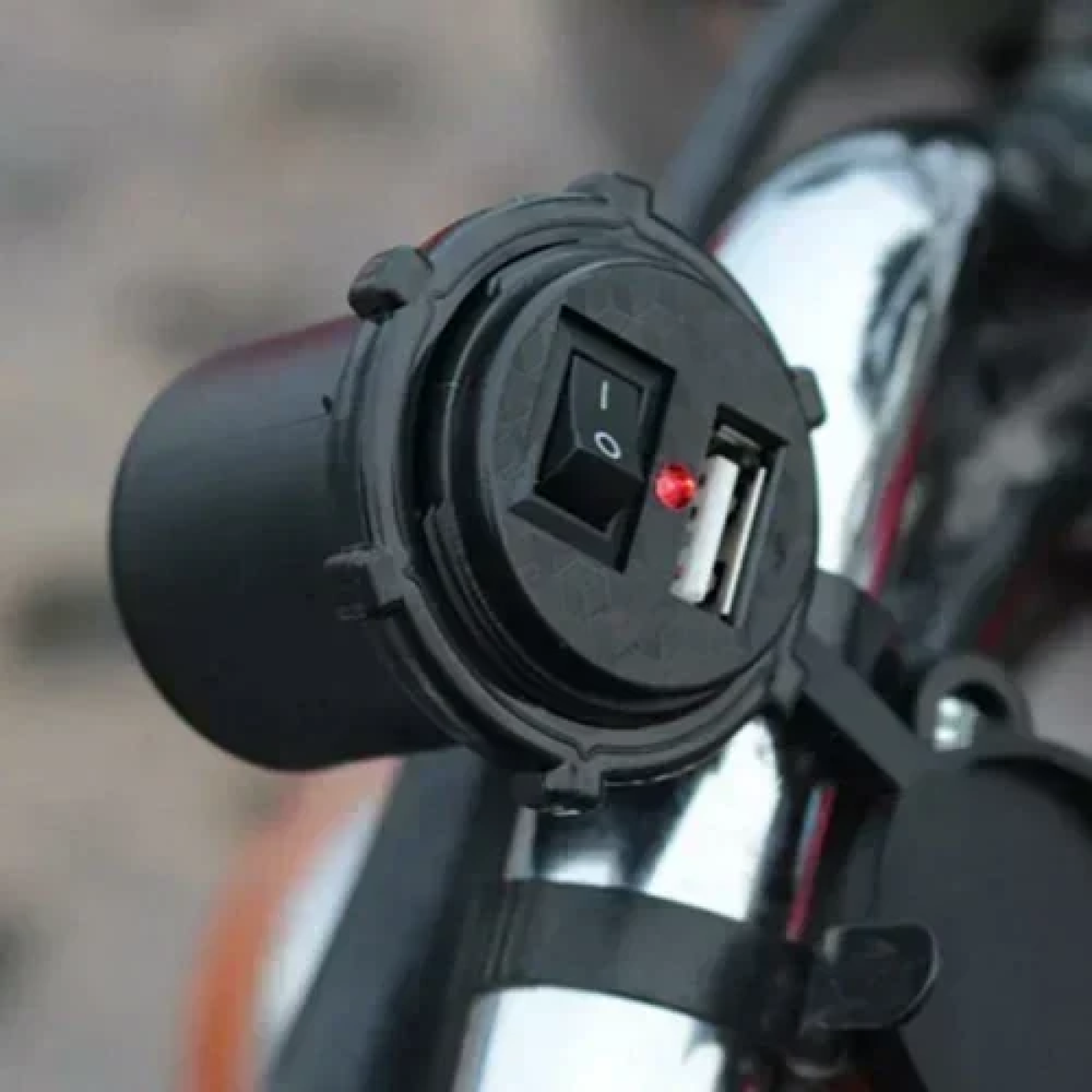 Φορτιστής USB μοτοσυκλέτας Car Charging Mobile Phone Charger JG128 μαύρο - Image 3