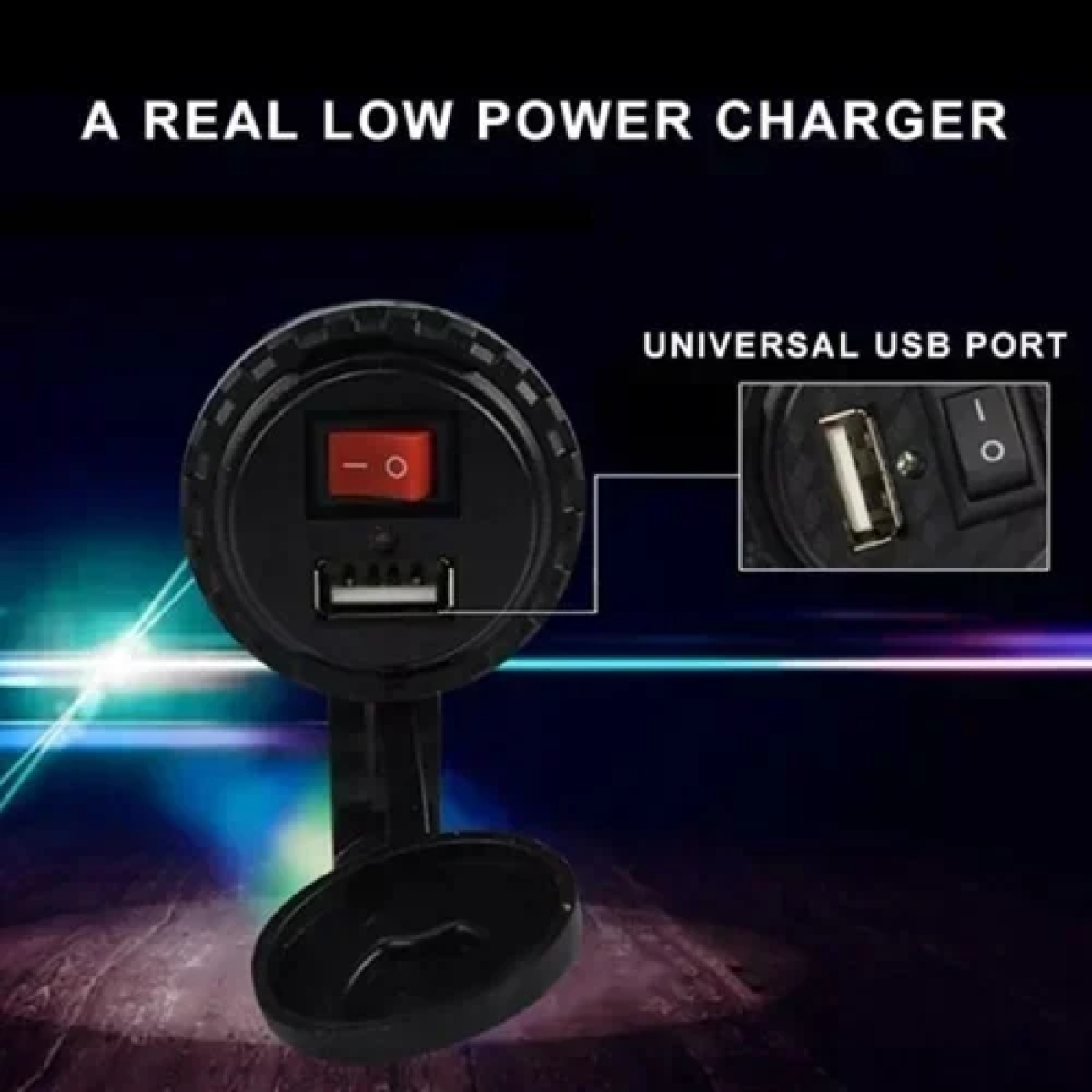 Φορτιστής USB μοτοσυκλέτας Car Charging Mobile Phone Charger JG128 μαύρο - Image 4