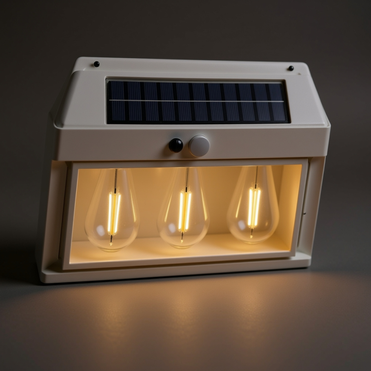 Ηλιακό φωτιστικό LED 3W με 3 λάμπες - λευκό
