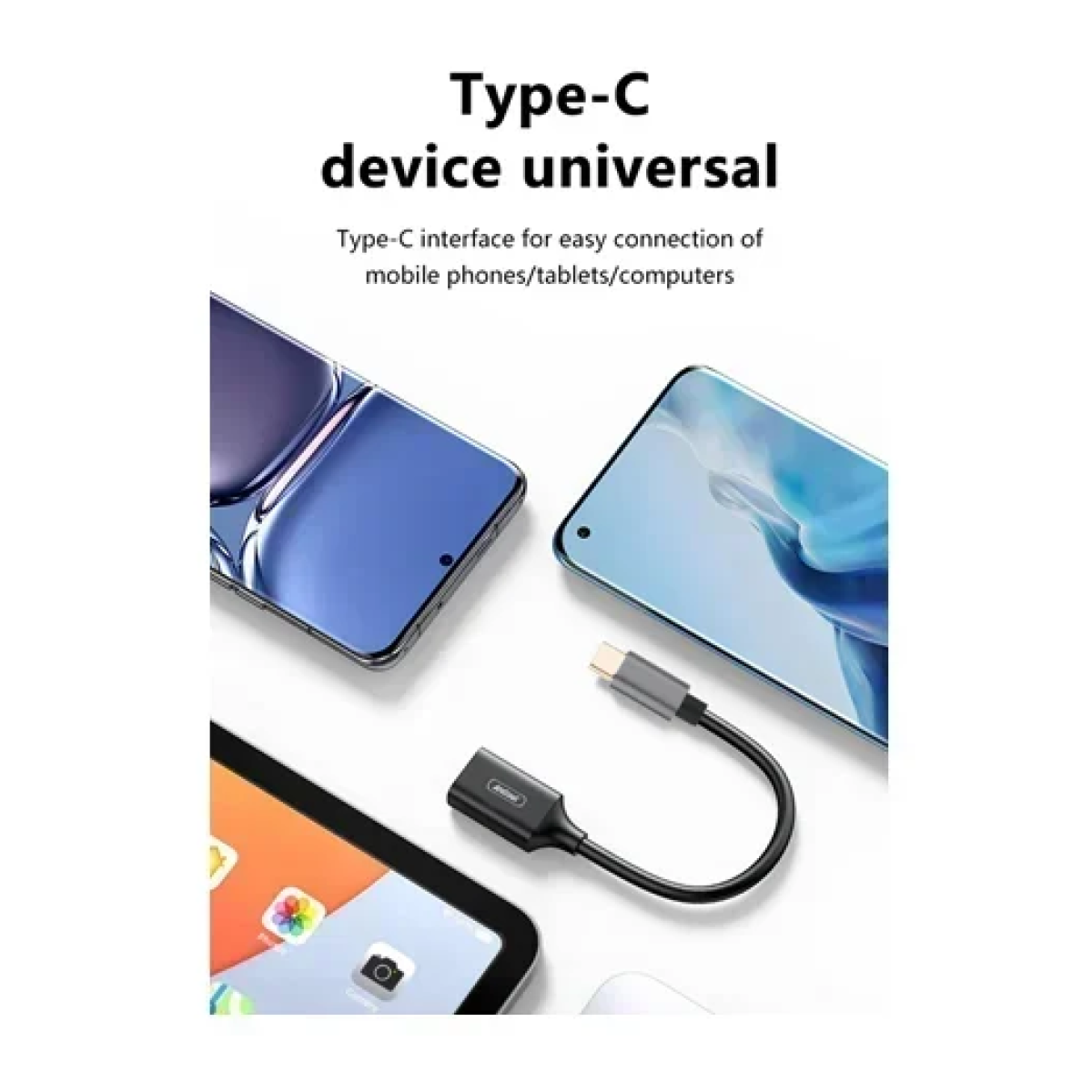 Καλώδιο πολλαπλών λειτουργιών Type-C to USB Andowl Q-HD70 μαύρο - Image 2