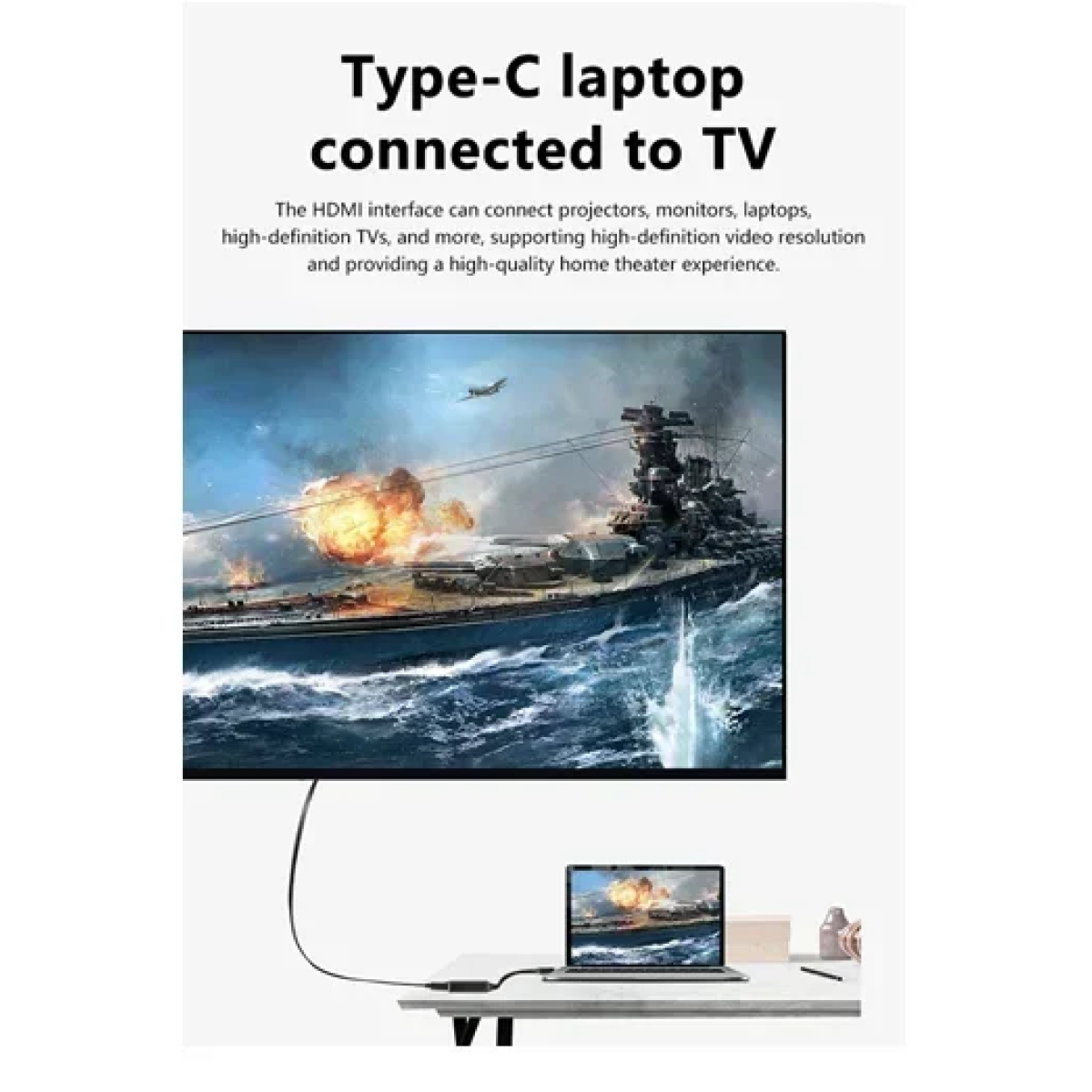 Καλώδιο πολλαπλών λειτουργιών Type-C to USB Andowl Q-HD70 μαύρο - Image 4