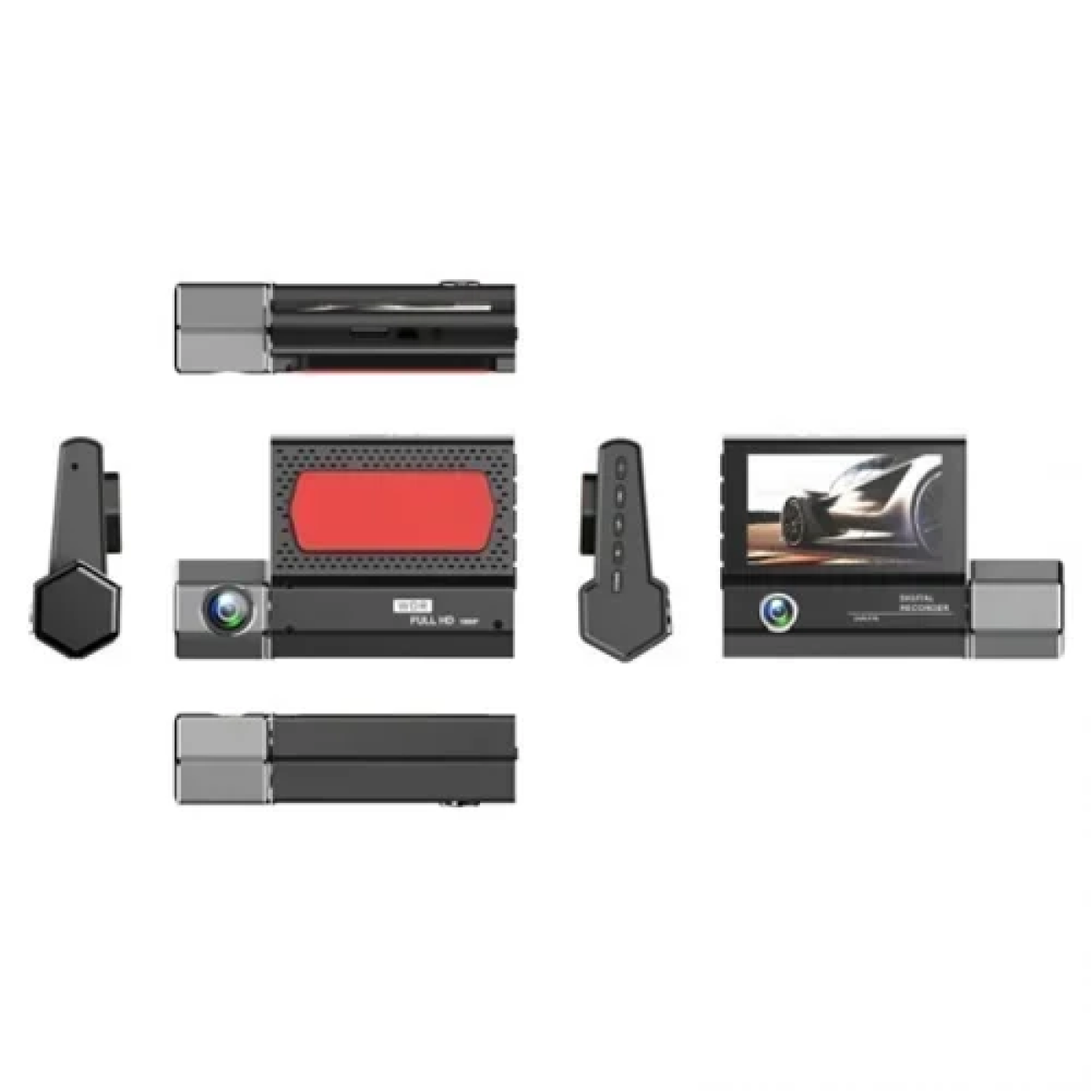 Κάμερα DVR αυτοκινήτου 1080P για ταμπλό 170° Night vision 3 Lens DV-3L – OEM - Image 2