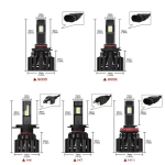 Λάμπες αυτοκινήτου LED 100W 20000LM 6000K NovSight A397-F06-H4 - Image 2