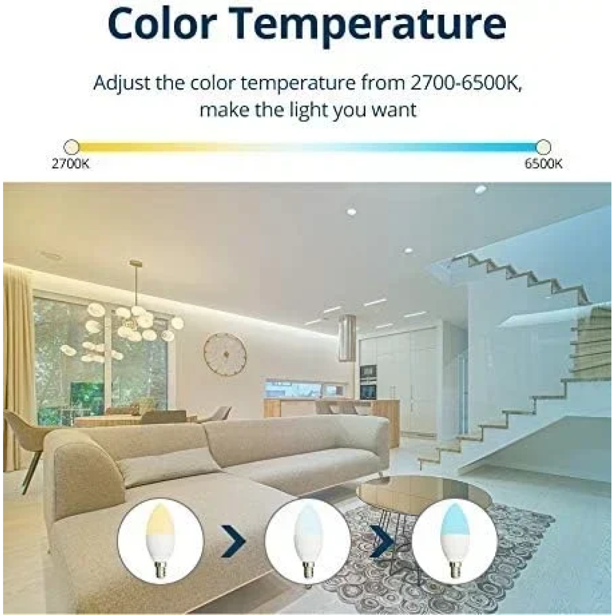 Λαμπτήρας LED RGB με τηλεχειριστήριο 5W TUYA-LZ-5W-Y λευκό - Image 4