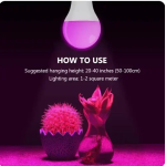 Λαμπτήρες Smart Bulb LED για ανάπτυξη φυτών TUYA-Α60-9W λευκό - Image 2