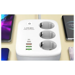LDNIO SEW3452 Έξυπνο πολύπριζο Wi-Fi - Λευκό