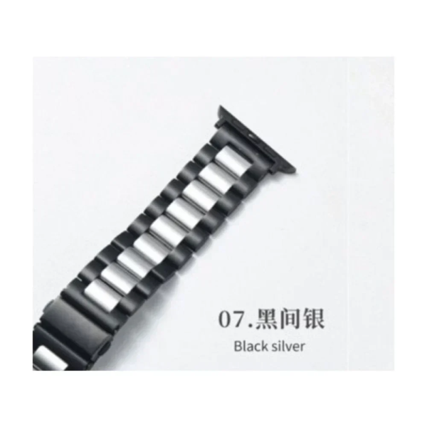 Λουράκι για Apple Watch 42 / 44 / 45 / 49mm Ανοξείδωτο Ατσάλι Μαύρο/Ασημί