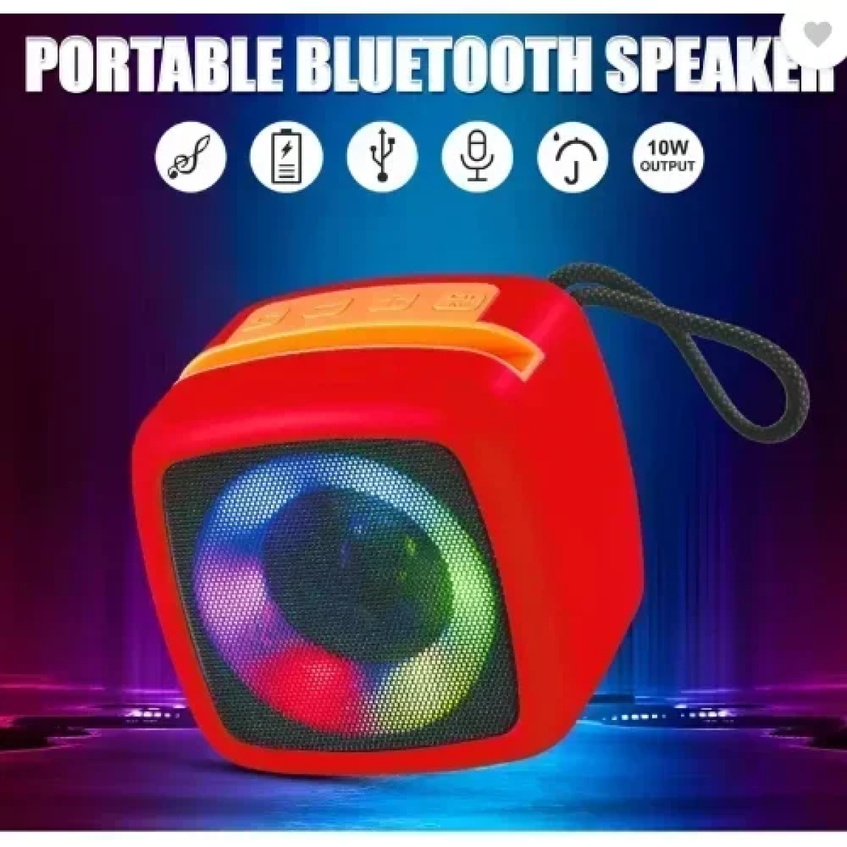 X-911 Αδιάβροχο Ασύρματο Μίνι Ηχείο 10W RGB Bluetooth Κόκκινο