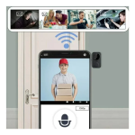 M8 WiFi Κουδούνι Πόρτας HD με Αισθητήρα Κίνησης και Νυχτερινή Λήψη Μαύρο
