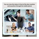 M8 WiFi Κουδούνι Πόρτας HD με Αισθητήρα Κίνησης και Νυχτερινή Λήψη Μαύρο