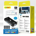 Μετατροπέας USB 2.0 4 σε 1 KVM Andowl Q-K301 μαύρο - Image 2