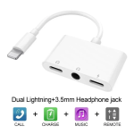 MH035-1 Lightning – Μετατροπέας με Διπλή Θύρα Lightning για Ήχο και Φόρτιση και Θύρα 3.5mm