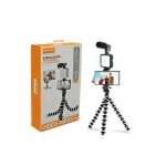 Mini Τρίποδο με Φωτισμό & Μικρόφωνο για Live – Plokama Video Making Kit PK-775