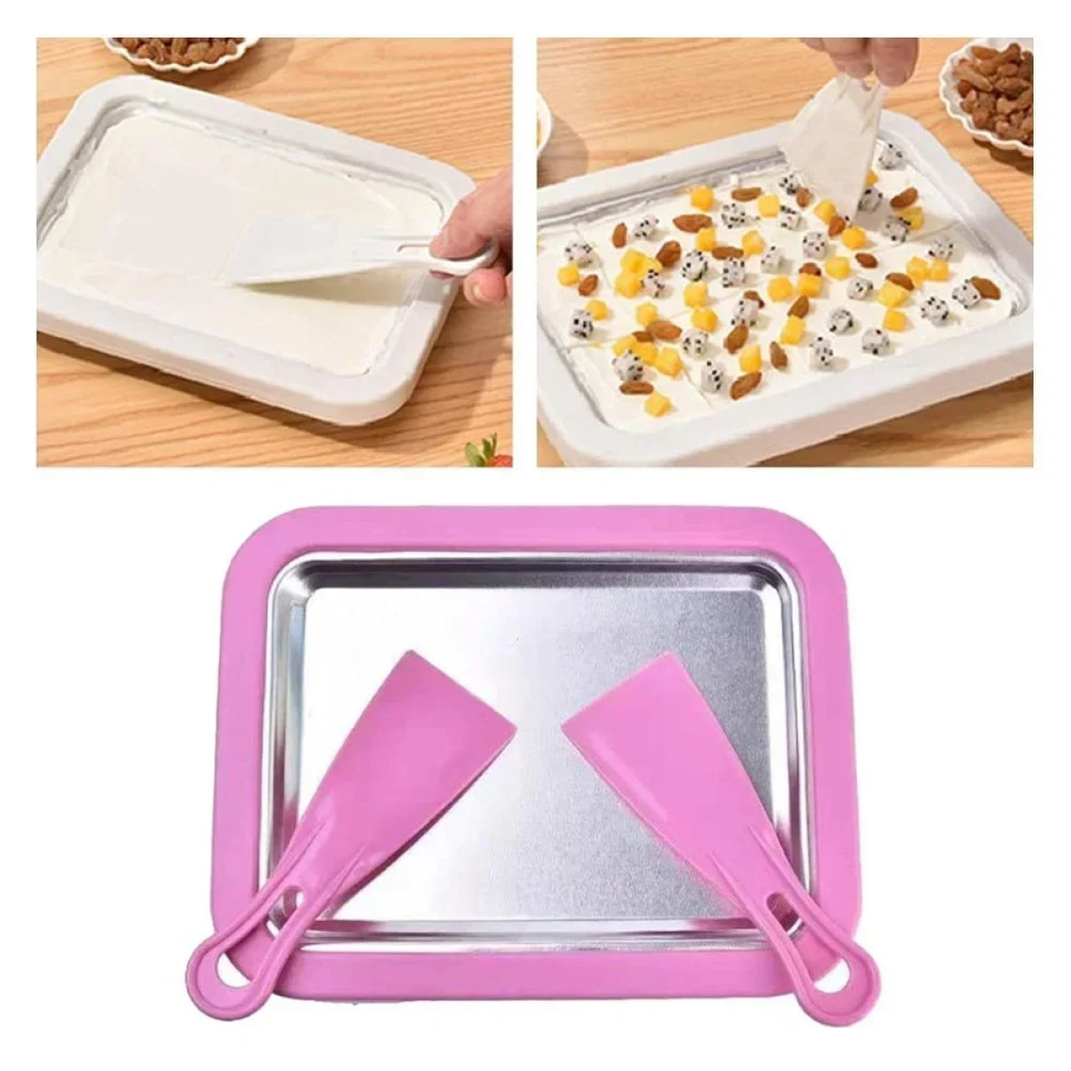 Παγωτομηχανή Από Μέταλλο Instant Ice Cream Maker Ροζ