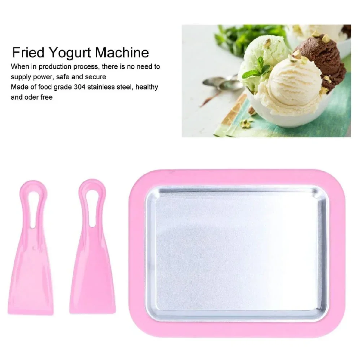 Παγωτομηχανή Από Μέταλλο Instant Ice Cream Maker Ροζ