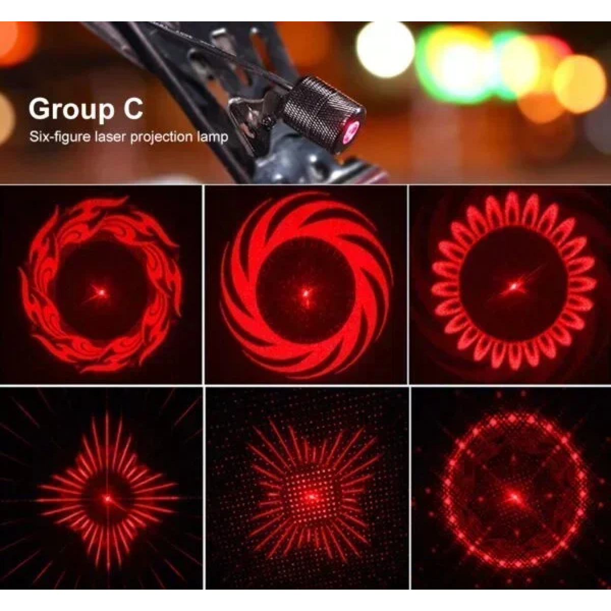 Πίσω φως προειδοποιητικό αυτοκινήτου Six Figure Laser Light Adjust - μαύρο - Image 2