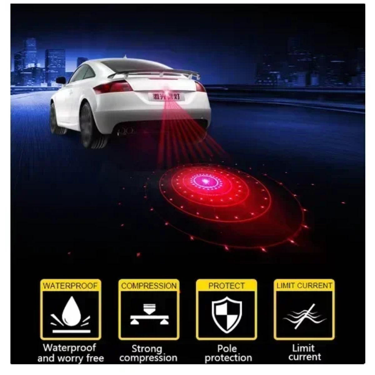 Πίσω φως προειδοποιητικό αυτοκινήτου Six Figure Laser Light Adjust - μαύρο - Image 4