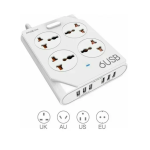 Πολύπριζο 4 θέσεων με 6 USB και καλώδιο 1.5m Moxom KH-63Y λευκό - Image 3