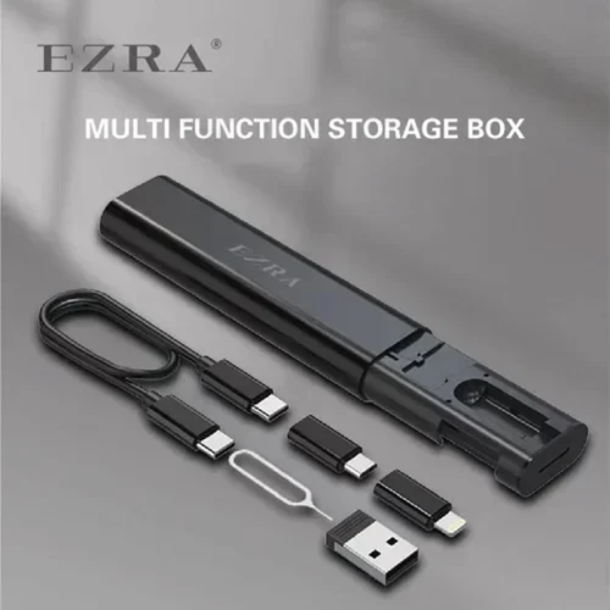 Προσαρμογέας πολλαπλών λειτουργιών USB C To Type C Micro USB-A Lightning Ezra DC195 μαύρο - Image 2