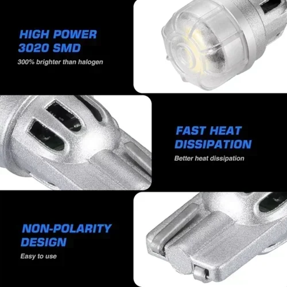 Ψείρες LED T10 Canbus 9-18V ψυχρό λευκό NovSight A500-SL2-T10W - Image 2