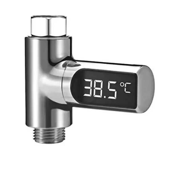 Ψηφιακό θερμόμετρο βρύσης με οθόνη LCD ΟΕΜ – DB5383 ασημί