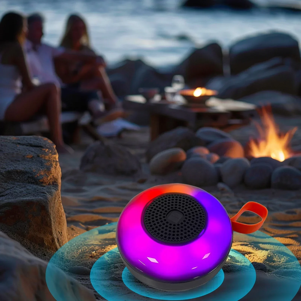 Μίνι Φορητό Ασύρματο Ηχείο Bluetooth με RGB LED Φωτισμό Disco Series X-13 Μαύρο