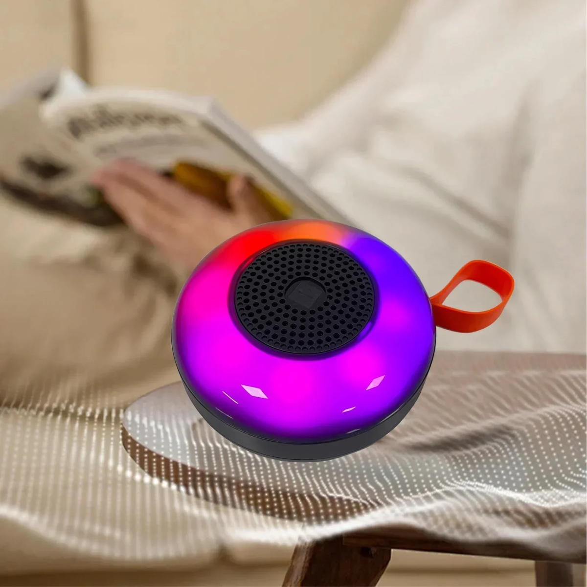 Μίνι Φορητό Ασύρματο Ηχείο Bluetooth με RGB LED Φωτισμό Disco Series X-13 Μαύρο