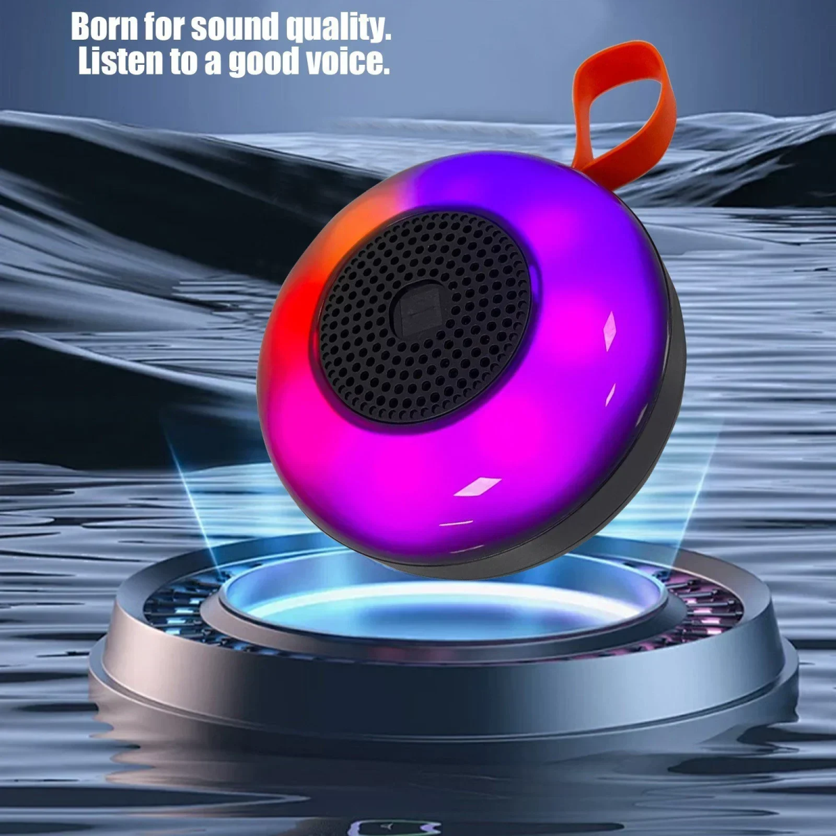 Μίνι Φορητό Ασύρματο Ηχείο Bluetooth με RGB LED Φωτισμό Disco Series X-13 Μαύρο