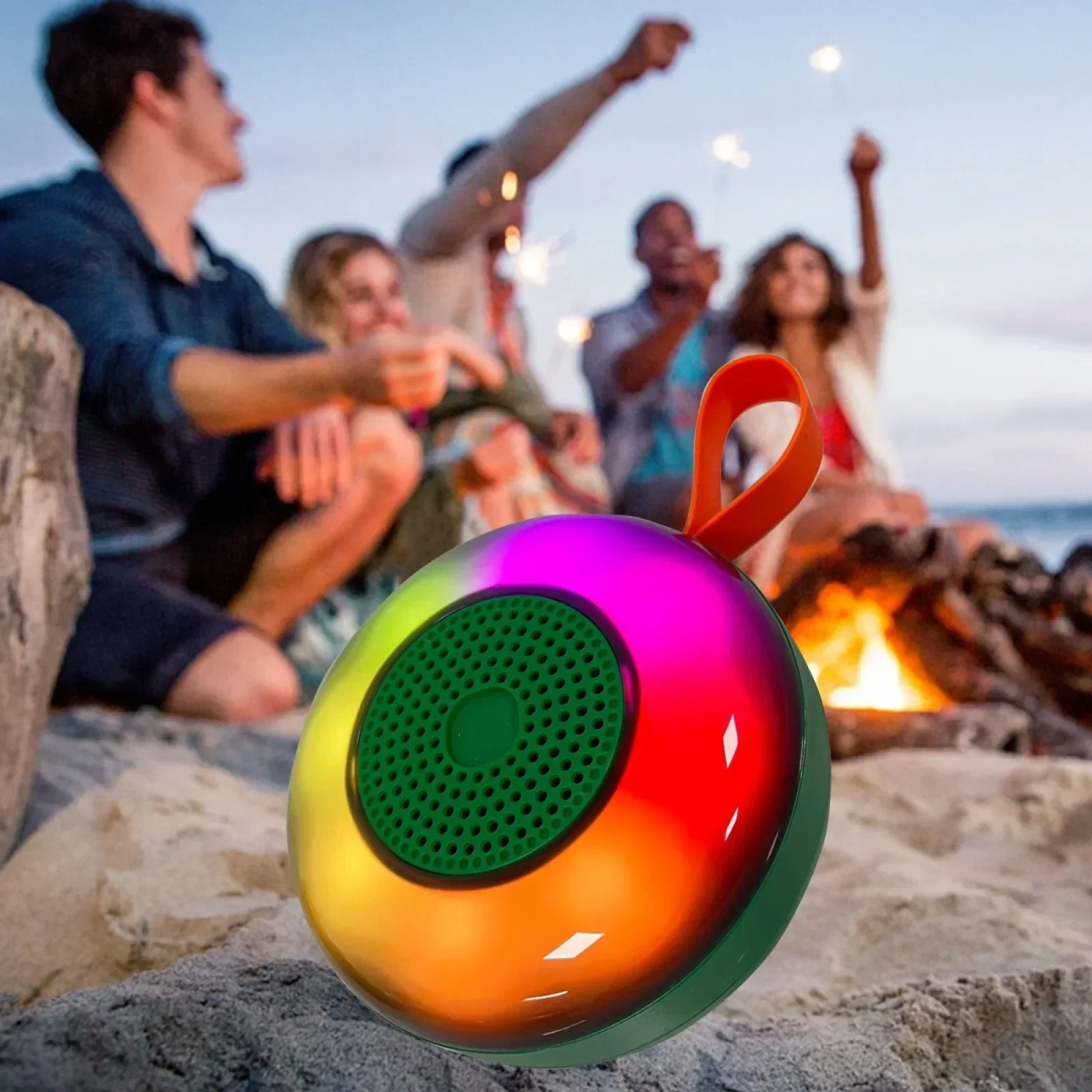 Μίνι Φορητό Ασύρματο Ηχείο Bluetooth με RGB LED Φωτισμό Disco Series X-13 Πράσινο