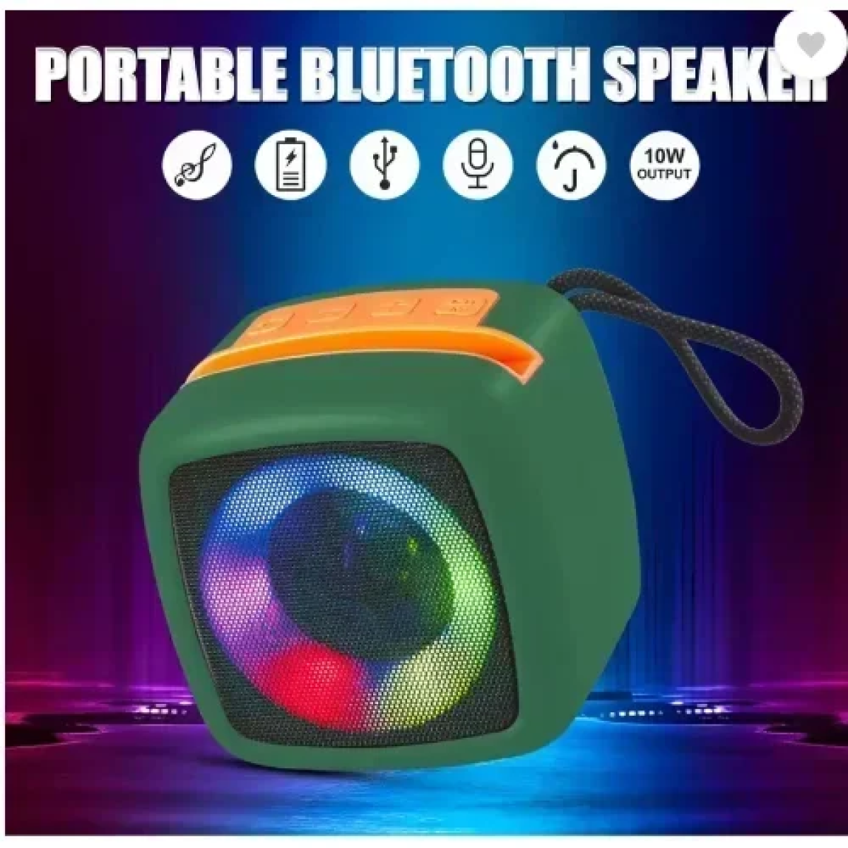 X-911 Αδιάβροχο Ασύρματο Μίνι Ηχείο 10W RGB Bluetooth Πράσινο