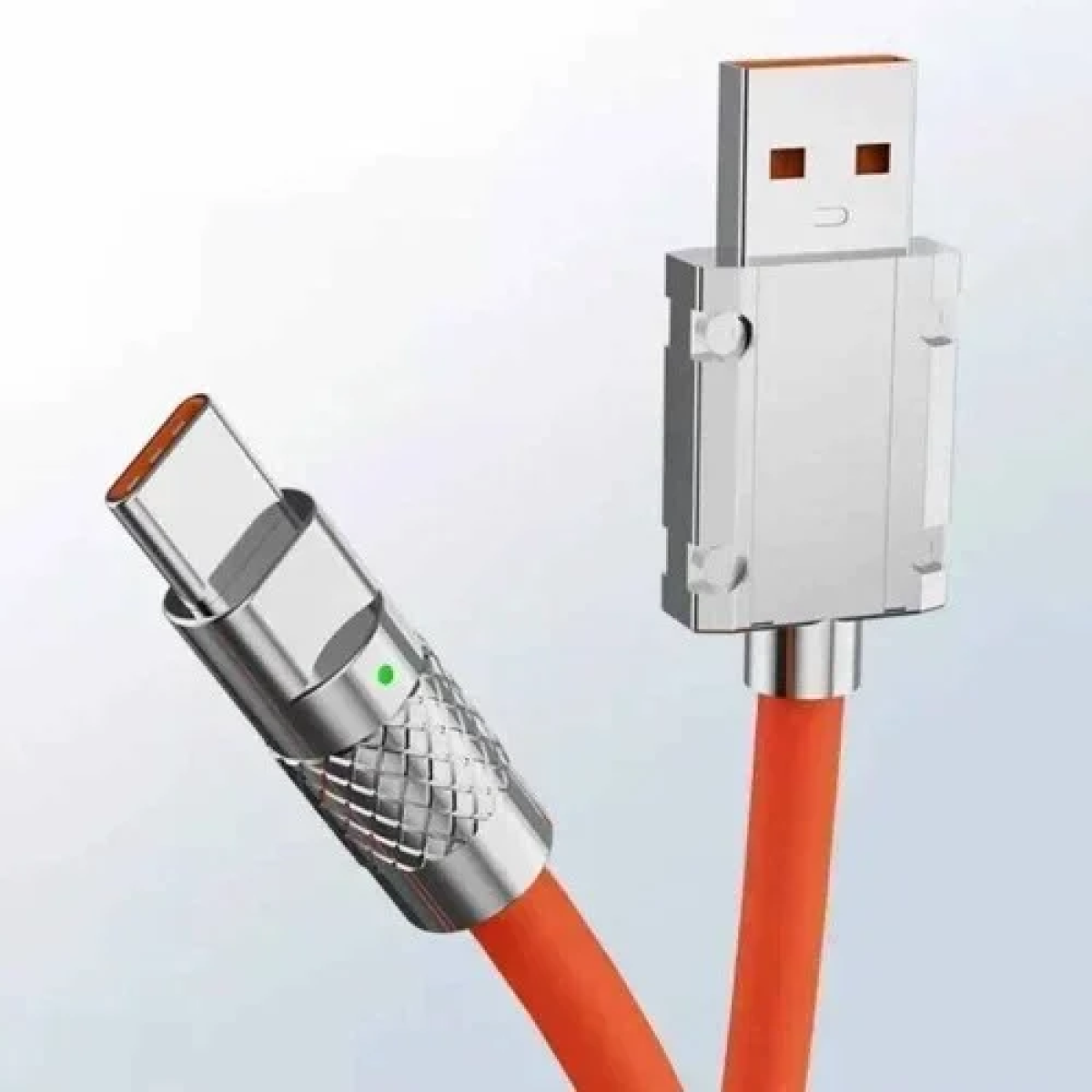 Universal Καλώδιο 3 σε 1 Γρήγορης Φόρτισης 120W 6A 1.2m - Πορτοκαλί