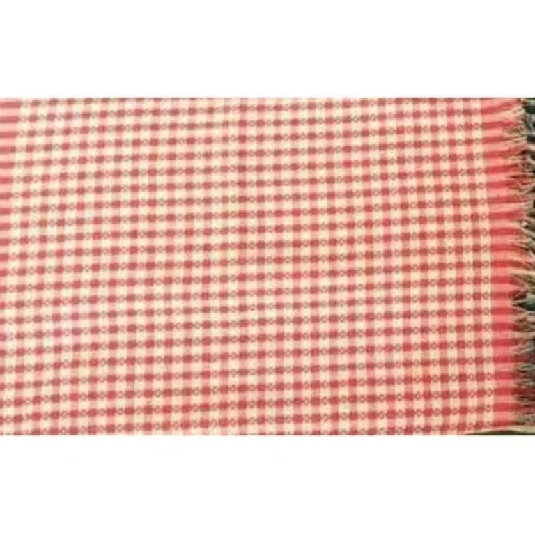 Πετσέτα Κουζίνας waffle Καρό με Κρόσσια 40x60cm - Ροζ