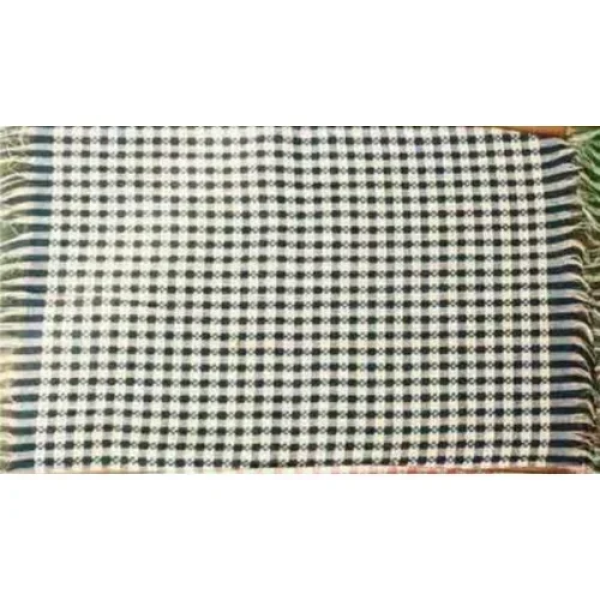 Πετσέτα Κουζίνας waffle Καρό με Κρόσσια 40x60cm - Μπλε