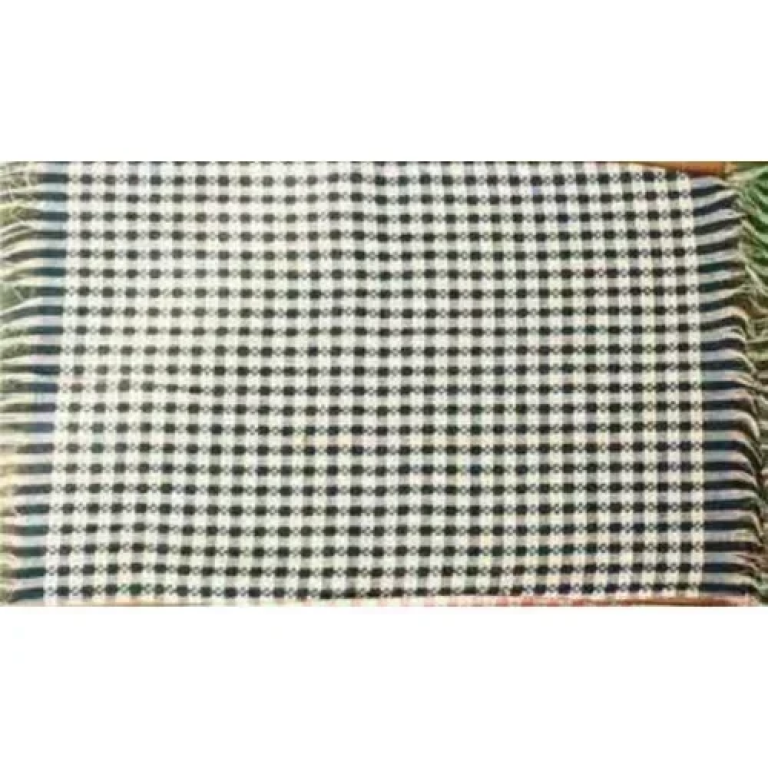 Πετσέτα Κουζίνας waffle Καρό με Κρόσσια 40x60cm - Μπλε