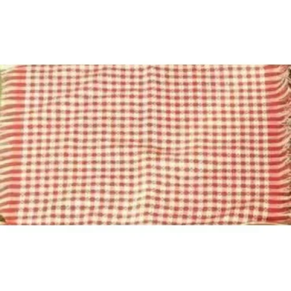 Πετσέτα Κουζίνας waffle Καρό με Κρόσσια 40x60cm Κόκκινο