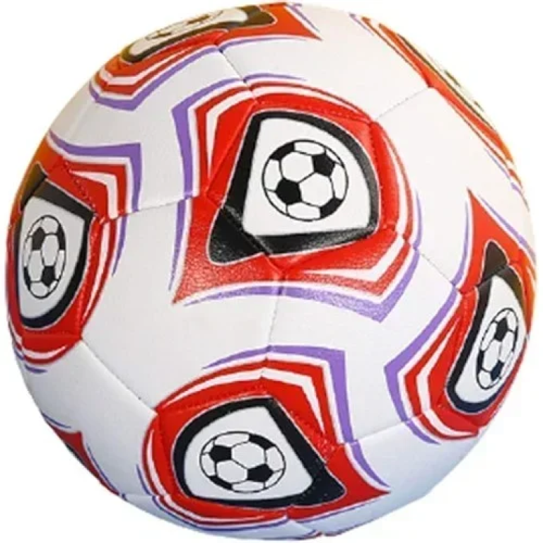 Μπάλα Ποδοσφαίρου No 5 για ενήλικες & παιδιά σε Λευκό/Κόκκινο χρώμα