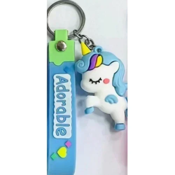Μπρελόκ από Καουτσούκ - Adorable Unicorn - Γαλάζιο