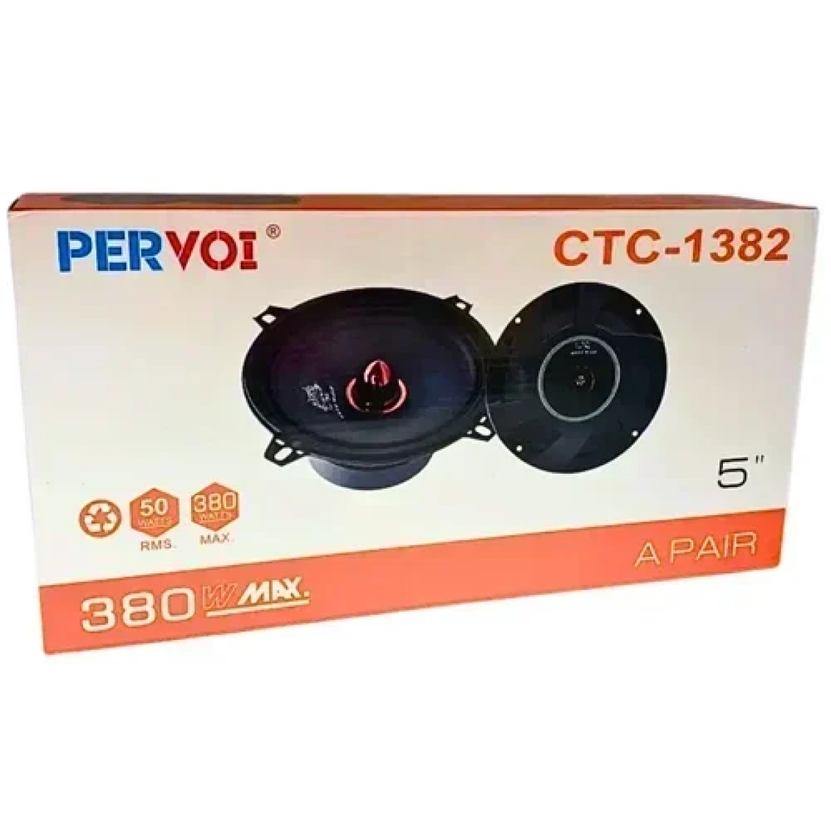 Σετ ηχεία αυτοκινήτου 380W Pervoi CTC-1382 μαύρο - Image 3