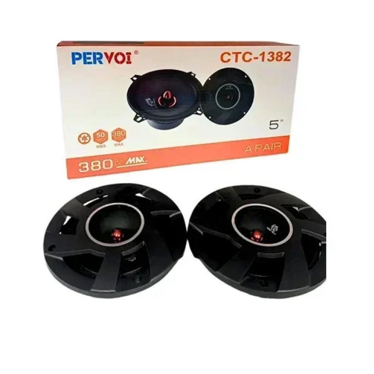Σετ ηχεία αυτοκινήτου 380W Pervoi CTC-1382 μαύρο