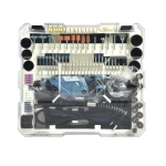 Σετ κασετίνα ηλεκτρικό πολυεργαλείο περιστροφικό 185W με διάφορες μύτες Jiageng JG-024 – μπλε